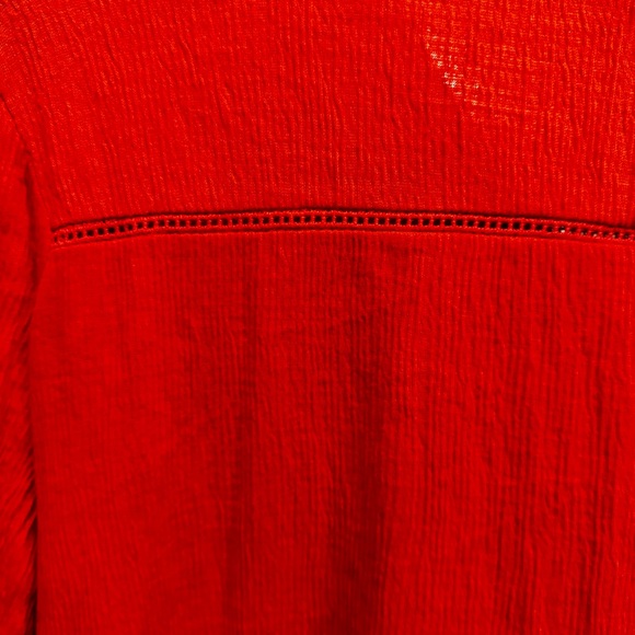 Feelib (Feel Liberated) Red/Orange Top Size Large 
Has super cuter details. - Picture 8 of 8